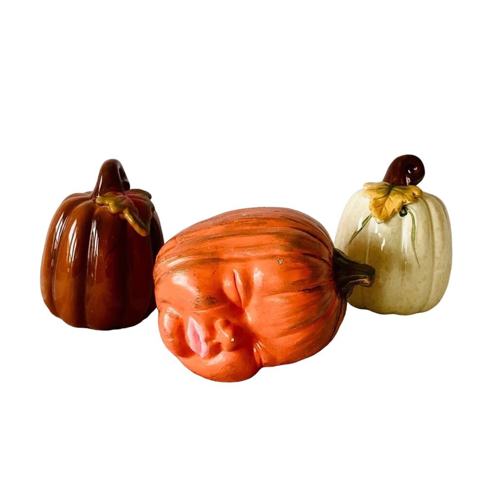 Vintage Thanksgiving Pumpkins - classic & baby face